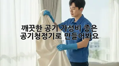 깨끗한 공기, 가성비 좋은 공기청정기로 만들어봐요!