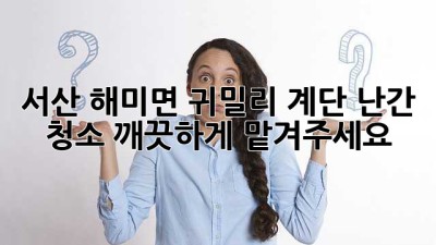 서산 해미면 귀밀리 계단 난간 청소, 깨끗하게 맡겨주세요!